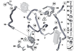 Coolant Hose 17127596052 Compatible With BMW F04