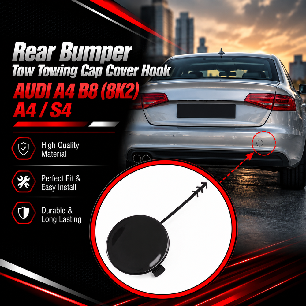 Rear Bumper Tow Towing Cap Cover Hook 8K0807441 Compatible with AUDI A4 B8 (8K2) | A4 / S4 2008-2012 Tag No.18