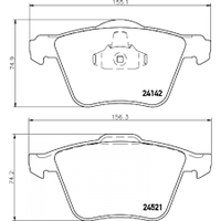 Front Brake Pad 30793539 2414201 P24077 Compatible With VOLVO S60 II 134 & S60 II Cross Country 134 & S80 II 124