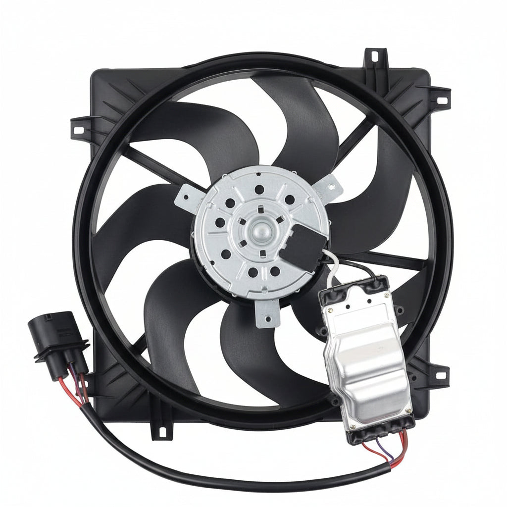 Engine Cooling Fan Motor Fan Assembly (Small) 7L0959455F Compatible With AUDI Q7 (4LB) & PORSCHE CAYENNE (9PA) & VW TOUAREG (7LA, 7L6, 7L7)