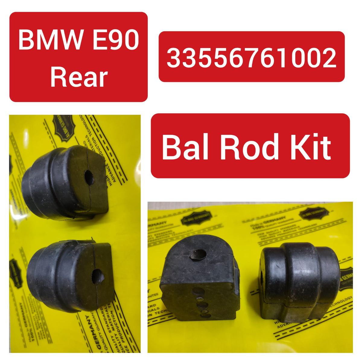 Rear Stabilizer Sway Bar Bushing Kit 33556761002 33536765584  Compatible With BMW 3 Series (E90) & 3 Convertible (E93) & X1 (E84)