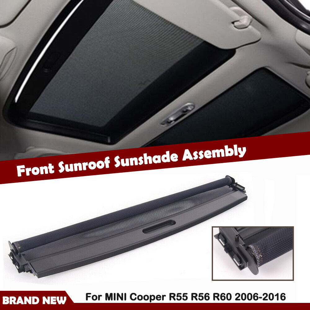 Front Black Sunroof Sunshade Curtain Cover Assembly Compatible With MINI Cooper R56 (Small)