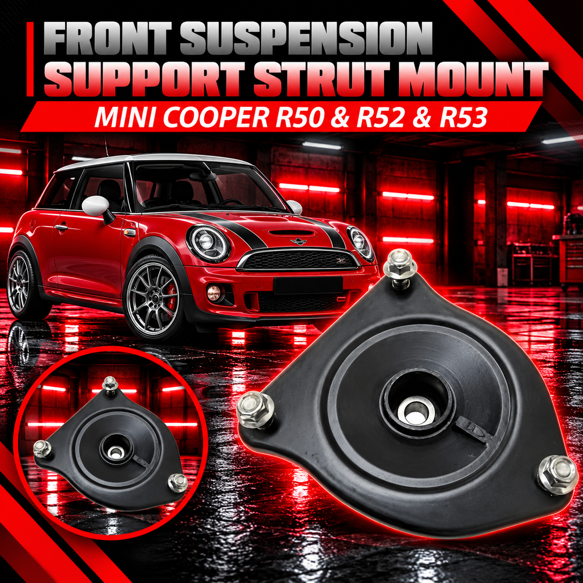 Front Suspension Support Strut Mount 31306778833 31306769741 Compatible With Mini Cooper R50 & R52 & R53