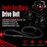 Front Auxillary Drive Belt LR013697 Compatible With LAND ROVER & DISCOVERY III (L319) | LR3 & DISCOVERY III VAN (L319) & DISCOVERY IV (L319) | LR4 & RANGE ROVER SPORT I (L320)