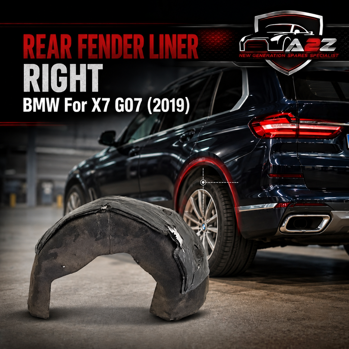 Rear Fender Liner Left 51717424915 Compatible With BMW For X7 G07 (2019)