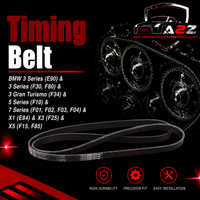 Timing Belt 6PK1698 Compatible With BMW 3 Series (E90) & 3 Series  (F30, F80) & 3 Gran Turismo (F34) & 5 Series (F10) & 7 Series (F01, F02, F03, F04) & X1 (E84) & X3 (F25) & X5 (F15, F85) Tag-BEL-25