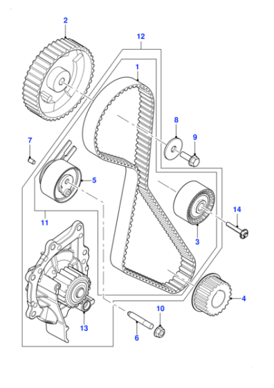 Timing Belt Kit CT1142K1 JDE35823 Compatible With JAGUAR XF I (X250) (CONTINENTAL)