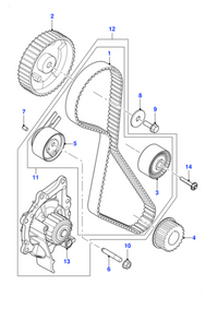 Timing Belt Kit CT1142K1 JDE35823 Compatible With JAGUAR XF I (X250) (CONTINENTAL)