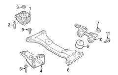 Front Engine Mount Set Compatible With BMW 1 Series  F20 & 3 Series F30, F80 Engine Mount Left 22116787657 & Right 22116787658