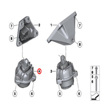 Front Right Engine Mount 22117935142 Compatible With BMW 5 Series F10 & 6 Coupe F13 & 6 Gran Coupe F06