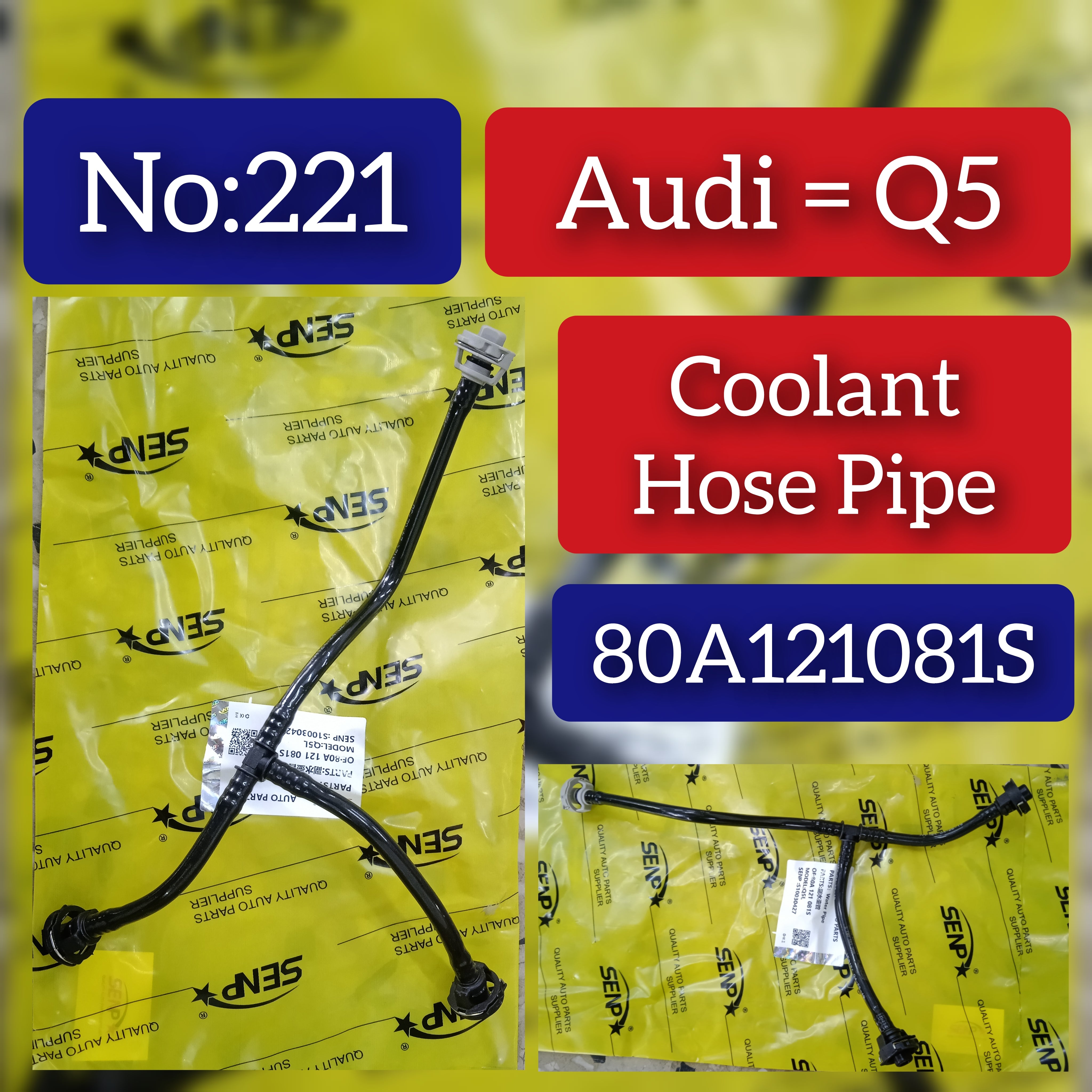 Coolant Hose Pipe 80A121081S For AUDI Q5 Tag-H-221