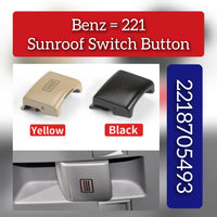 Black  Sunroof Window Switch Button Cover 2218705493 Compatible With MERCEDES BENZ S-CLASS W221