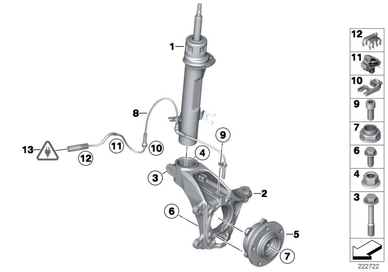Front Left/Right ABS Wheel Speed Sensor 34529808193 34529804589 Compatible With MINI COUNTRYMAN R60