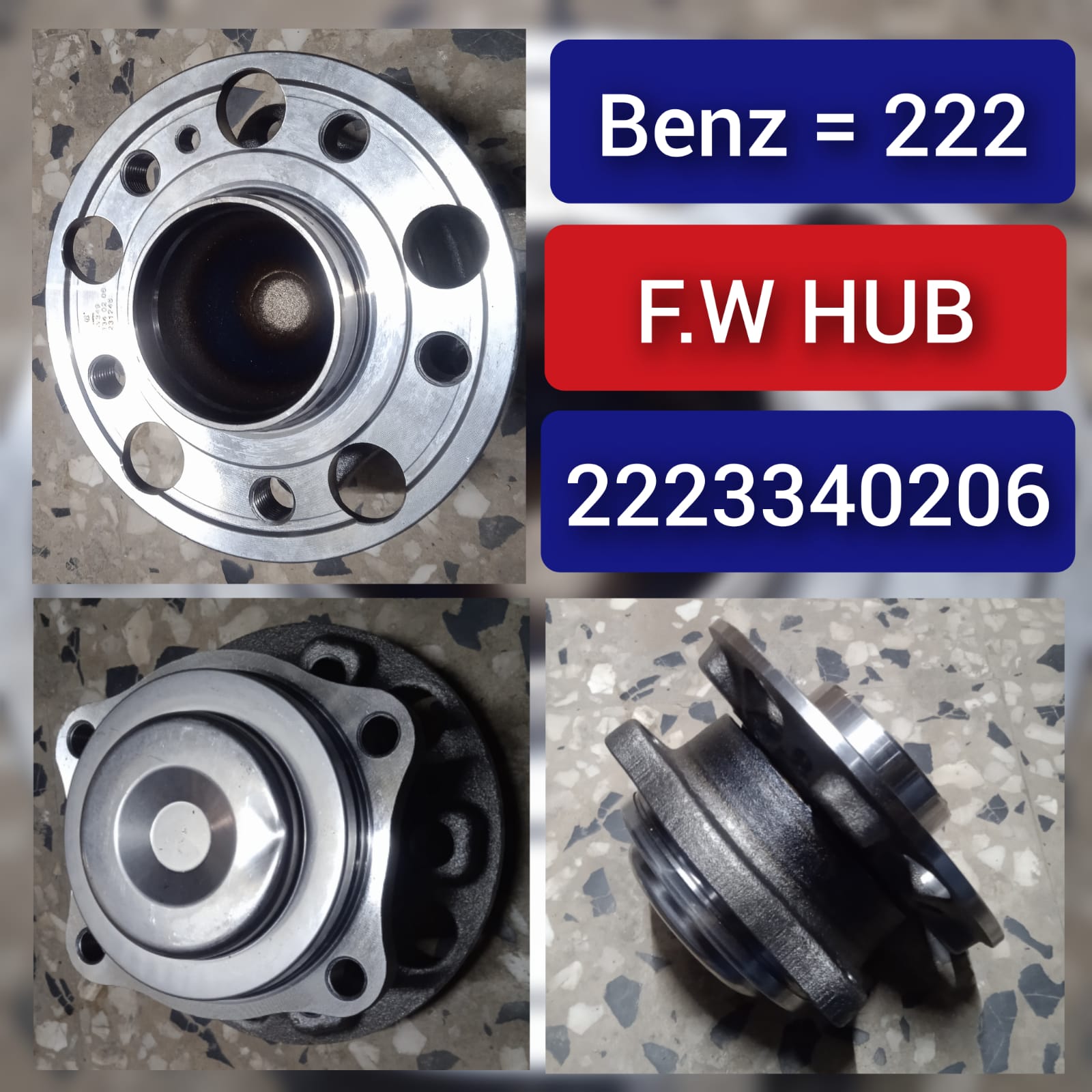Front Wheel Hub 2223340206 A2223340206 Compatible With MERCEDES-BENZ S-CLASS W222