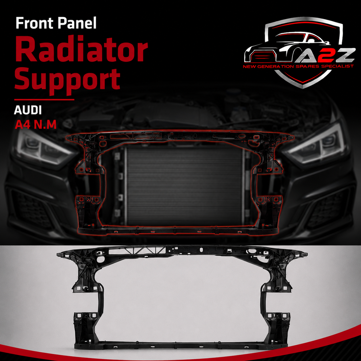 Front Panel Radiator Support 8W0805594 Compatible with AUDI A4 N.M
