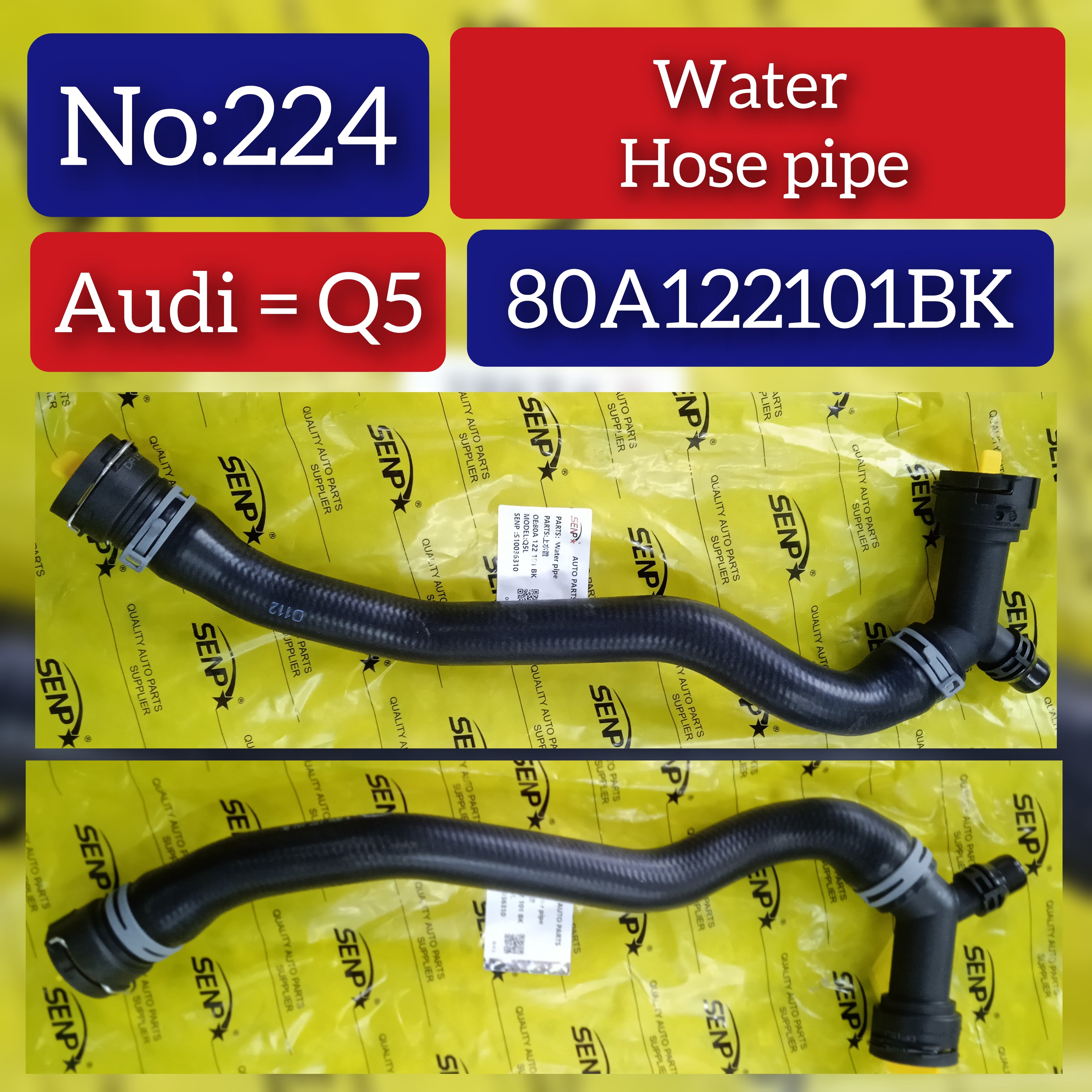 Water Hose Pipe 80A122101BK For AUDI Q5 Tag-H-224