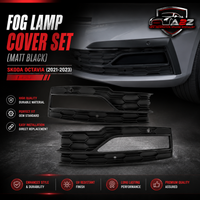 Fog Lamp Cover Set (Matt Black) Left 5E3807681A/5E3807069D & Right 5E3807682A/5E3807070D Compatible With Skoda Octavia (2021-2023) Tag No.1196