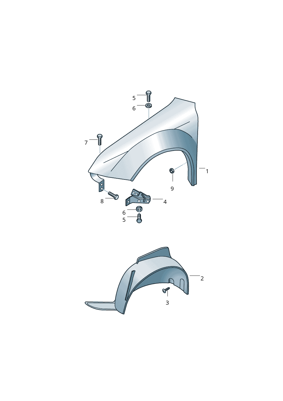 Front Wheel Arch Liner Left 6Y0809957E & Right 6Y0809958E Compatible With Skoda Fabia (1999-08)