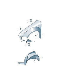 Front Wheel Arch Liner Left 6Y0809957E & Right 6Y0809958E Compatible With Skoda Fabia (1999-08)