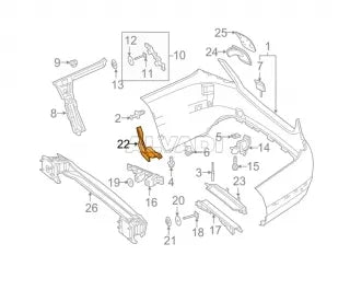 Rear Bumper Bracket  Left 2058852923 & Right 2058852823  Compatible With Mercedes-Benz C-CLASS W205 (2015-2018) Tag No.794