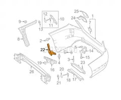 Rear Bumper Bracket  Left 2058852923 & Right 2058852823  Compatible With Mercedes-Benz C-CLASS W205 (2015-2018) Tag No.794