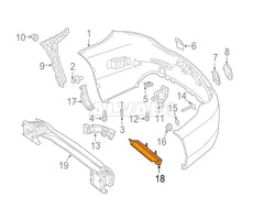 Rear Bumper Bracket 2058851600 Compatible With Mercedes-Benz C-CLASS W205 (2015-2018) Tag No.795