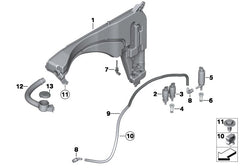 Windshield Washer Pump 67126934160 Compatible With MINI MINI Convertible (F57) | MINI / COOPER & BMW 1 (F20)(F21) & 5-Series  (E60)(F10)