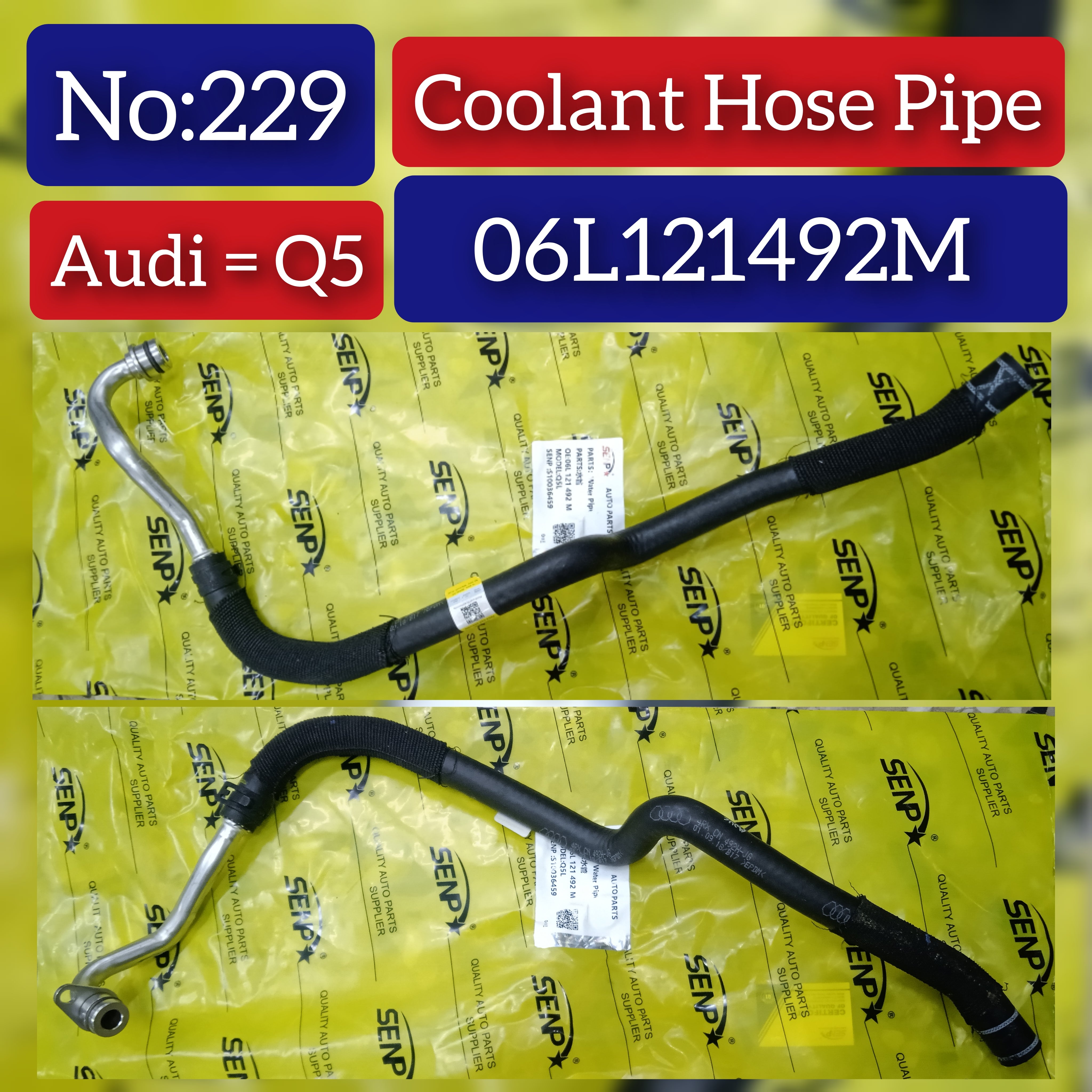 Coolant Hose Pipe 06L121492M For AUDI Q5 Tag-H-229