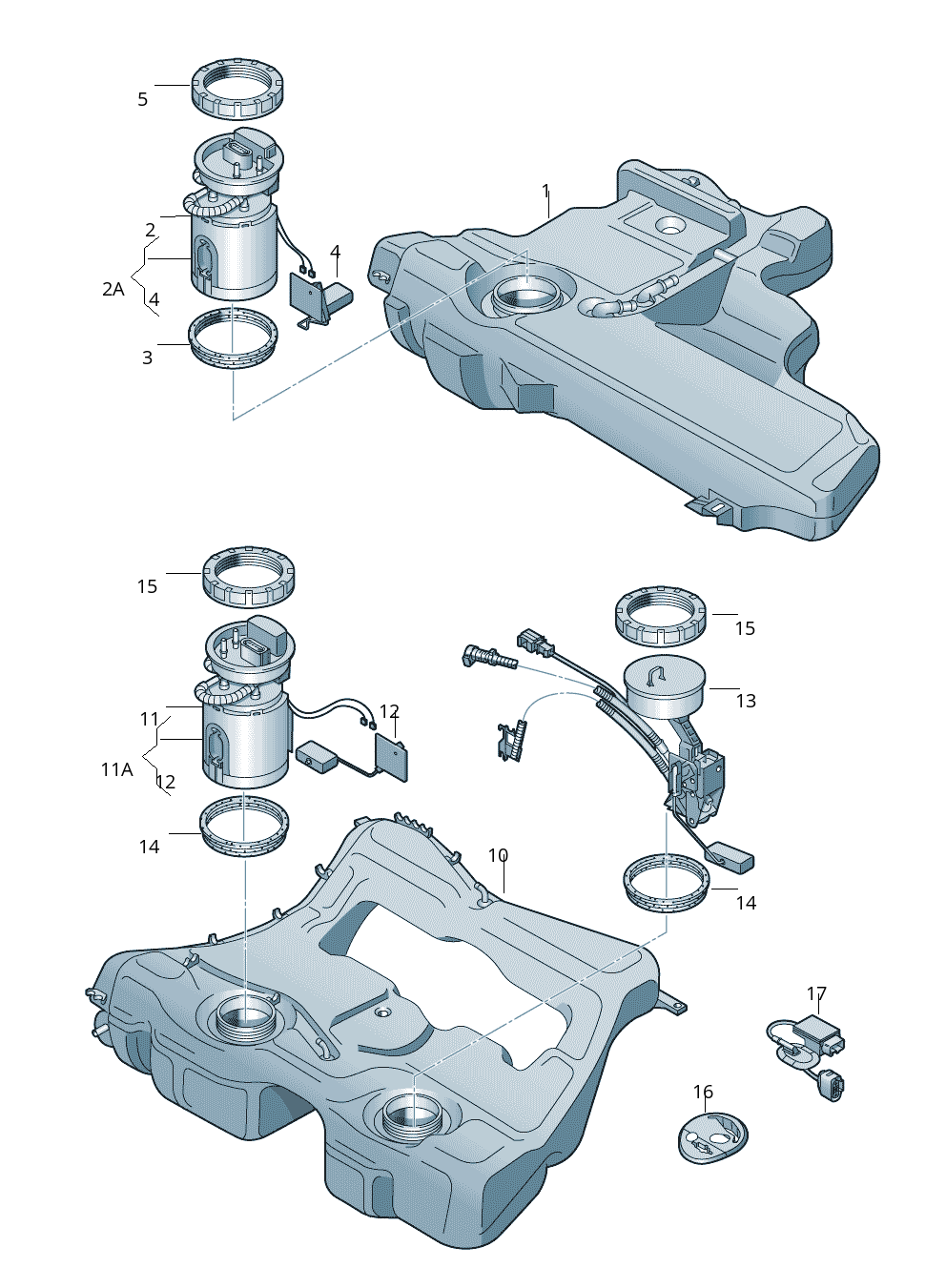 1K0919051BH Fuel Pump Compatible For AUDI A4 Tag-F-37