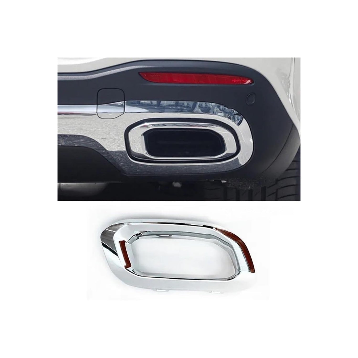 Tailpipe Bright Frame Exhaust Cover Left 1678856900 & Right 1678857000  Compatible With Mercedes Benz GLE W167 & GLS W167 & GLC X253 2020-2024 Tag No.215