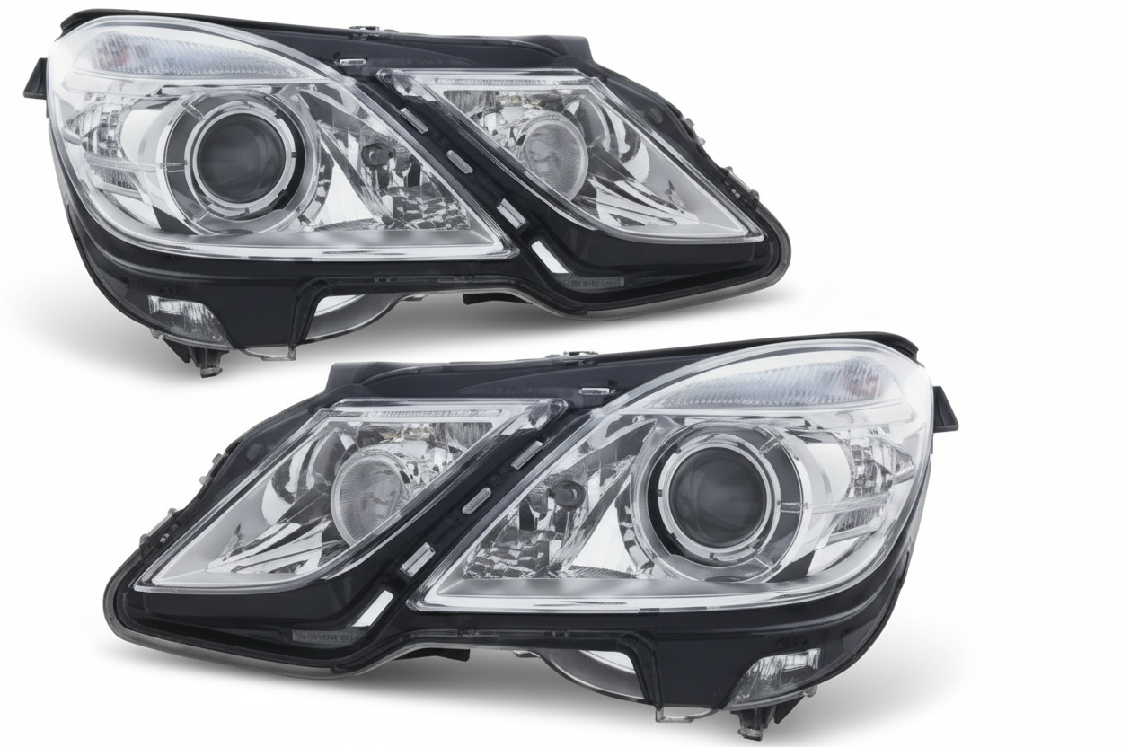Headlight Headlamp Left A2128200939 & Right A2128201039 2128202759 A2128202759 (Without Blaster) Compatible With MERCEDES-BENZ E-CLASS (W212) (2009-2016)