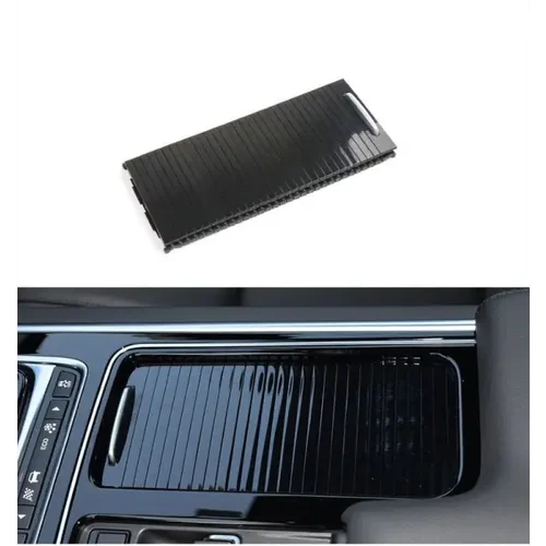 Black Central Console Drink Water Cup Holder Cover Shutter Roller Trim T2H3071-1 Compatible With JAGUAR XF & XJ & XJL