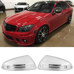 Dynamic Turn Signal LED Mirror Light Left 2048200821 & Right 2048200721 Compatible with MERCEDES-BENZ C-CLASS (W204) 2011-2014