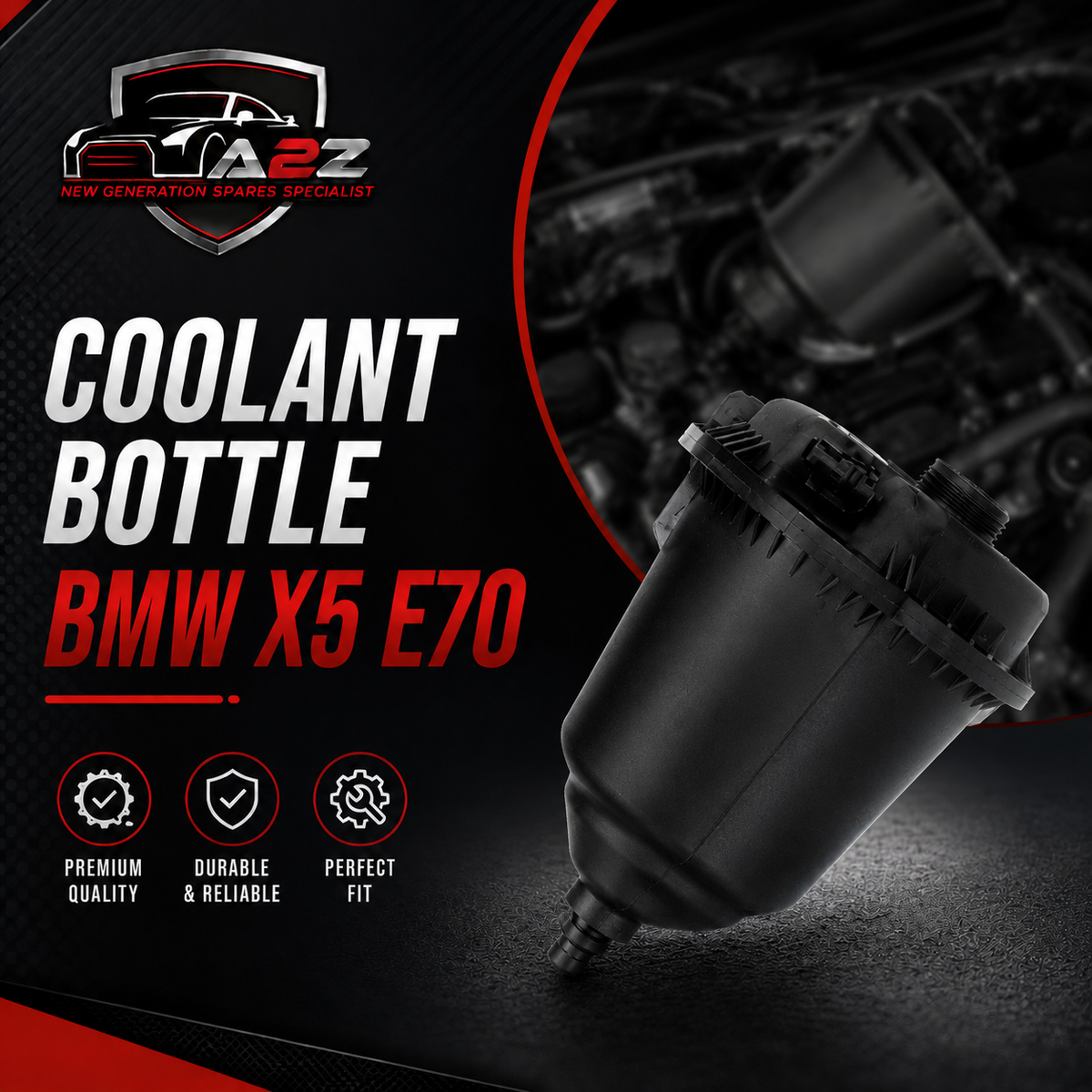 Coolant Bottle  17137552546 17137647290 17138621092 17138630170 Compatible With BMW X5 E70 Tag-B-28