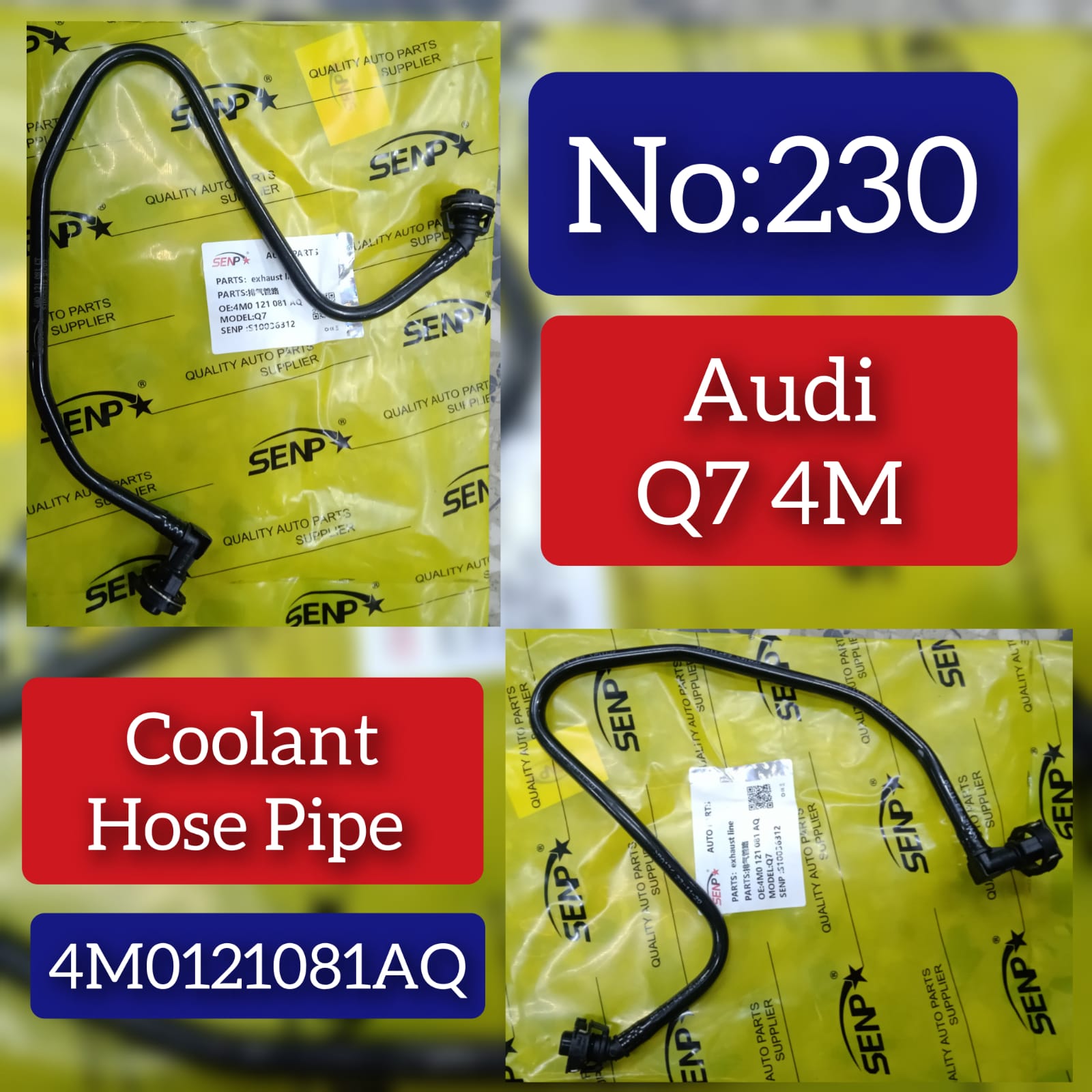 Coolant Hose Pipe 4M0121081AQ For AUDI Q7 Tag-H-230