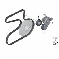 Belt Tensioner With Pulley 11287823374 11287823380 11288511919 Compatible with MINI (R56) & MINI CLUBMAN (R55) & MINI COUNTRYMAN (R60) &  MINI Convertible (R57) & MINI Coupe (R58) & MINI PACEMAN (R61) & MINI Roadster (R59) Tag no : 10