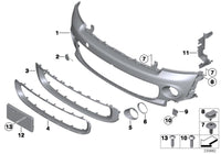 Front Bumper Chrome 51117250787 Compatible With Mini Cooper (R55/R56) (2007-2013) Tag No.83