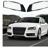Headlight Glass Set Left & Right Compatible With AUDI A5 (2007-2011)