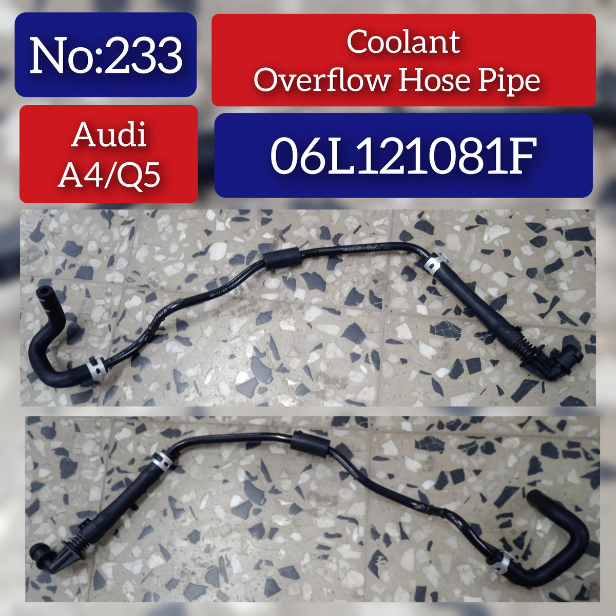 Coolant Hose Pipe 06L121081F 06L121081K For AUDI A4 Q5 Tag-H-233
