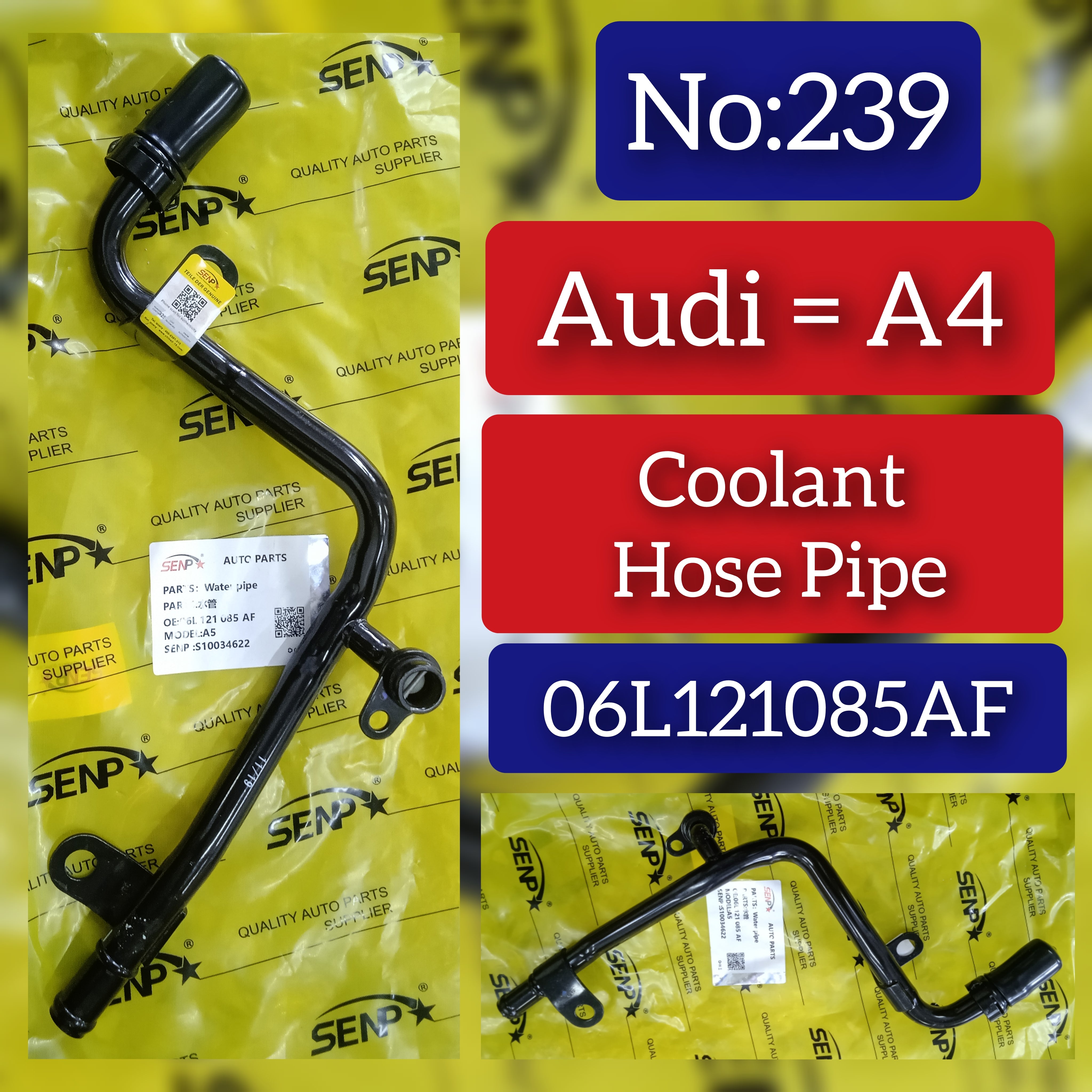 Coolant Hose Pipe 06L121085AF For AUDI A4 Tag-H-239