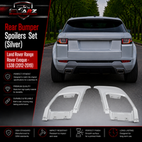 Rear Bumper Spoilers Silver Right LR028087 & Left LR028089 Compatible With Land Rover Range Rover Evoque - L538 (2012-2019) Tag No.8