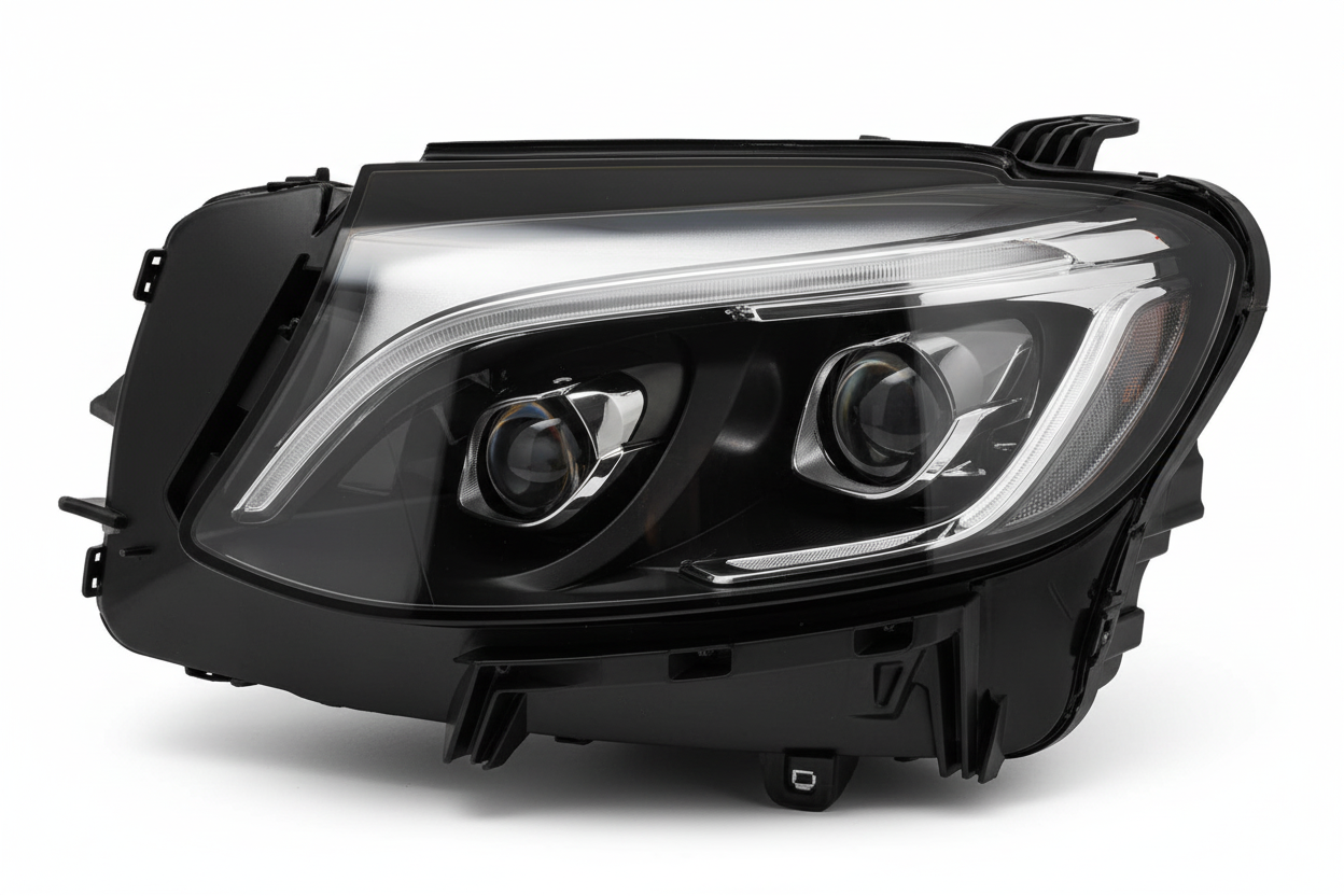 Headlight Headlamp Left A2539061501 & Right A2539061601 (DOUBLE LENS) (Without Blaster) Compatible With MERCEDES-BENZ GLC (W253) (2016-2019)
