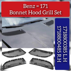 Hood Air Vent Grille Cover Set Left 1718300518 & Right 1718300618 Compatible with MERCEDES BENZ SLK-CLASS W171