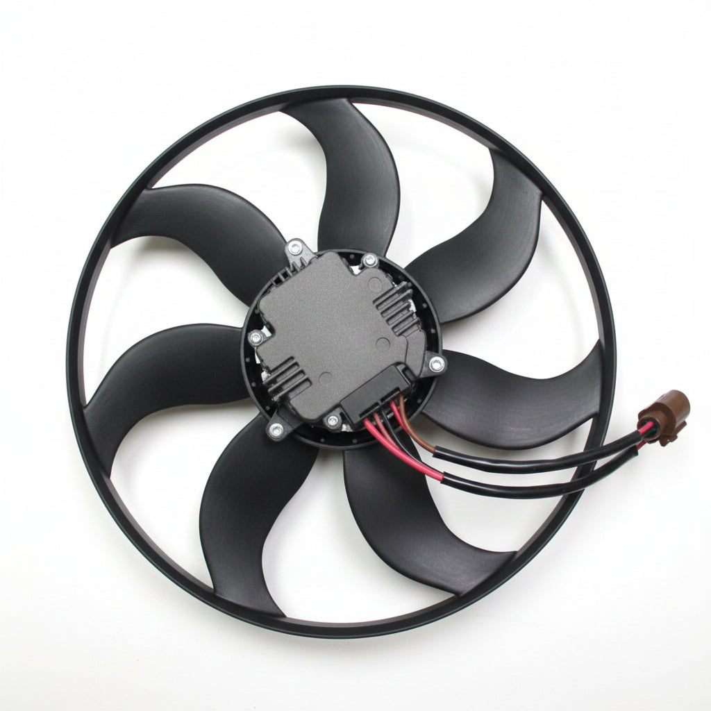 Engine Cooling Fan Motor Fan Assembly (Big) 3C0959455F 1K0959455FR Compatible With AUDI A3 & TT (8J3) & SKODA OCTAVIA II (1Z3) | LAURA & SUPERB II (3T4) &VW JETTA III (1K2)