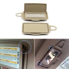 Yellow Sun Shade Visor Makeup Cosmetic Mirror Left 1668100110-8R20 & Right 1668100210-8R20 Compatible With  MERCEDES BENZ GL-CLASS W166 & GLE W166 & GLS W166 & A-CLASS W176 & S-CLASS W222 & B-CLASS W246 & C-CLASS W205 & E-CLASS W213