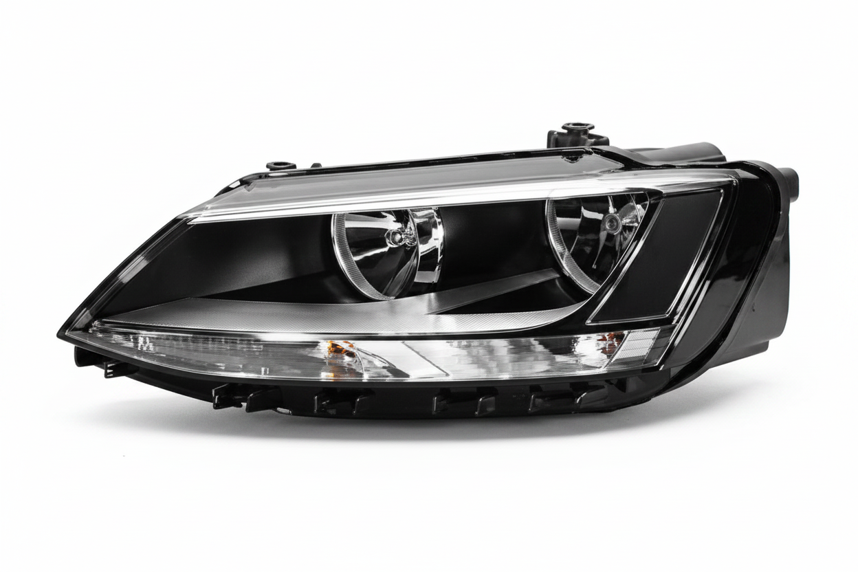 Headlight Headlamp Left Headlight Headlamp Left 1EL010395-11 & Right 1EL010395-21 (Without Blaster) Compatible With Volkswagen  Jetta MK6 (Helogen)