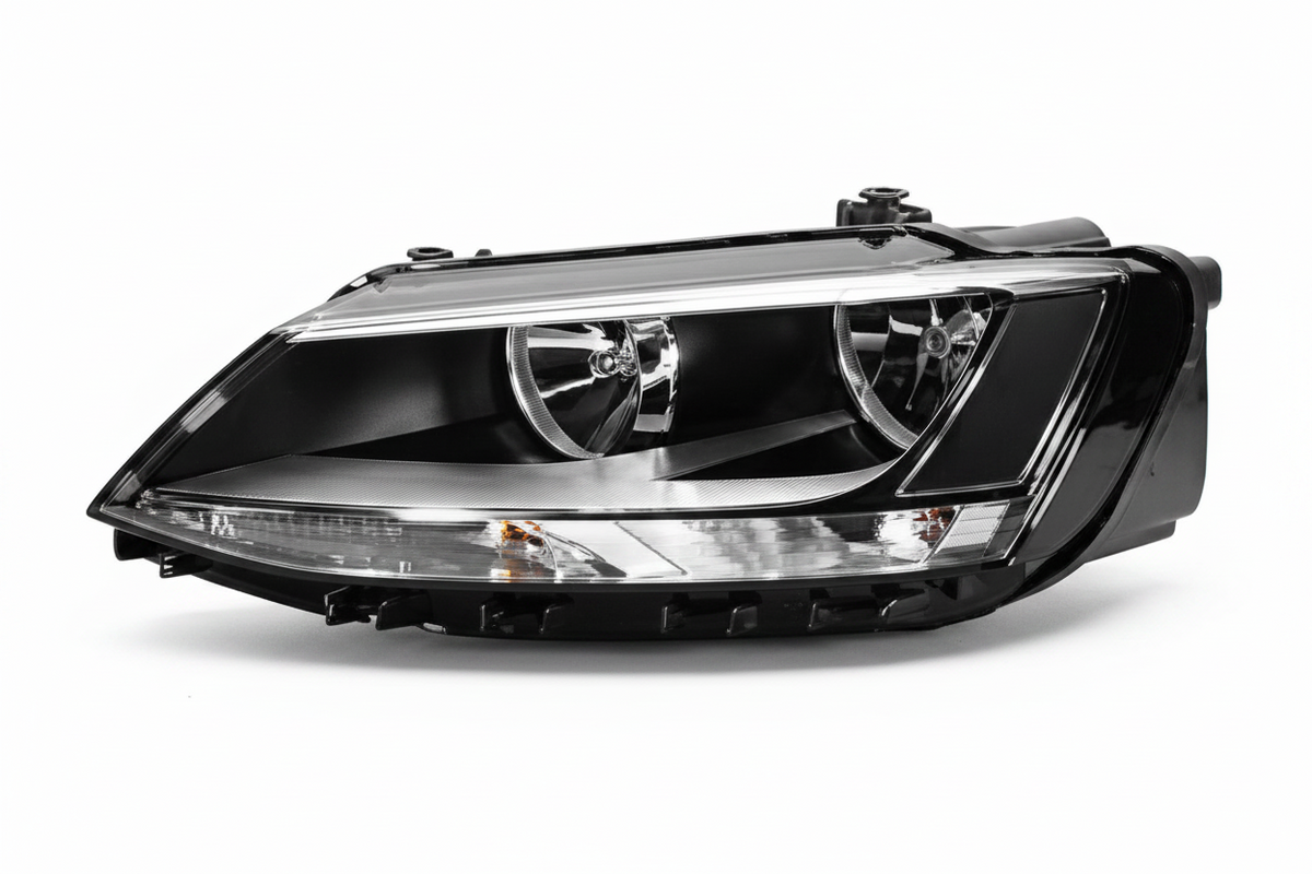 Headlight Headlamp Left Headlight Headlamp Left 1EL010395-11 & Right 1EL010395-21 (Without Blaster) Compatible With Volkswagen  Jetta MK6 (Helogen)