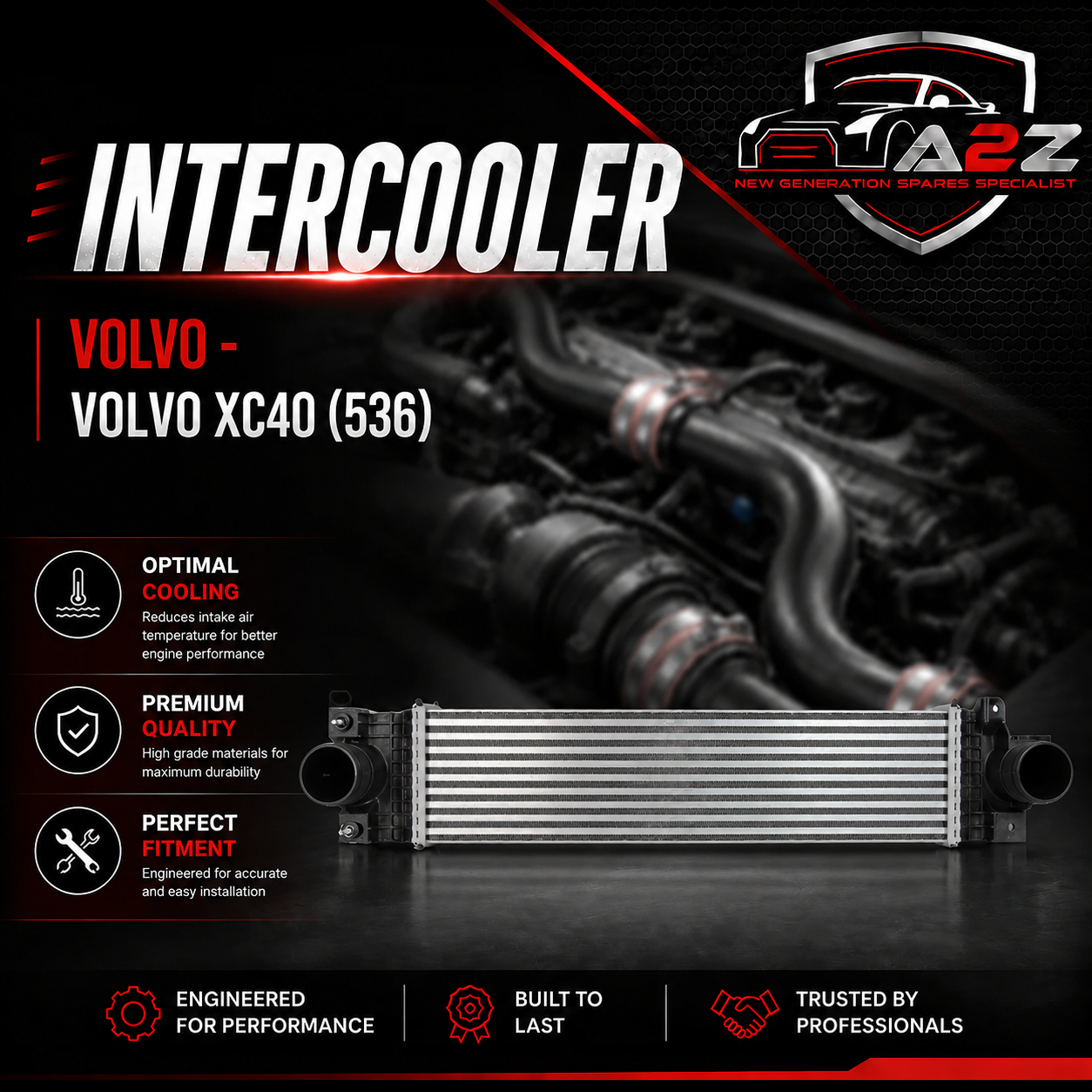 Intercooler Radiator 31439780 Compatible With VOLVO XC40 (536)