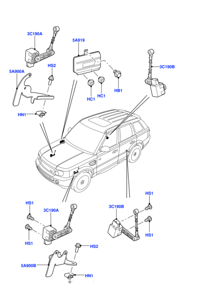 Height Level Sensor LR014585 LR023649 Compatible With RANGE ROVER SPORT I (L320))