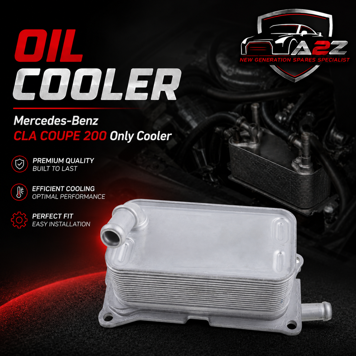 Oil Cooler A6511800565 For Mercedes-Benz CLA COUPE 200 Only Cooler Tag-O-76